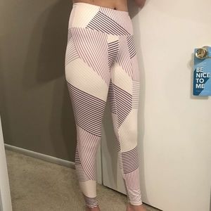 Pink Striped Leggings